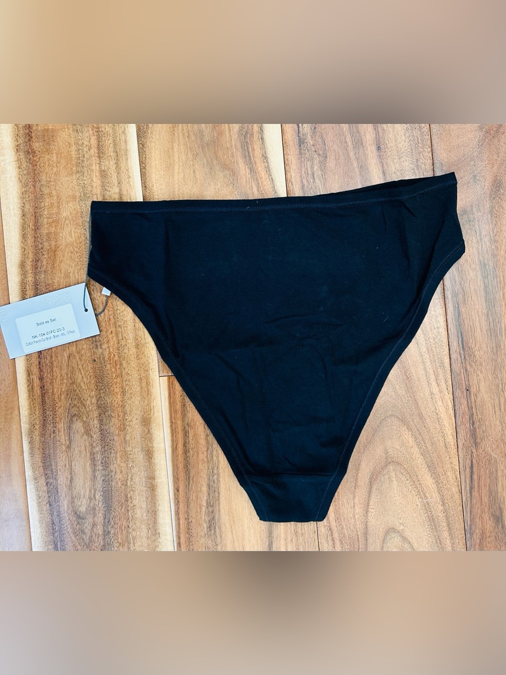 Negative Underwear Cotton French Cut Brief 3-Pack Black M/L NWT - Picture 6 of 6